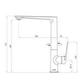Inspire Zevio Sink Mixer Brushed Nickel